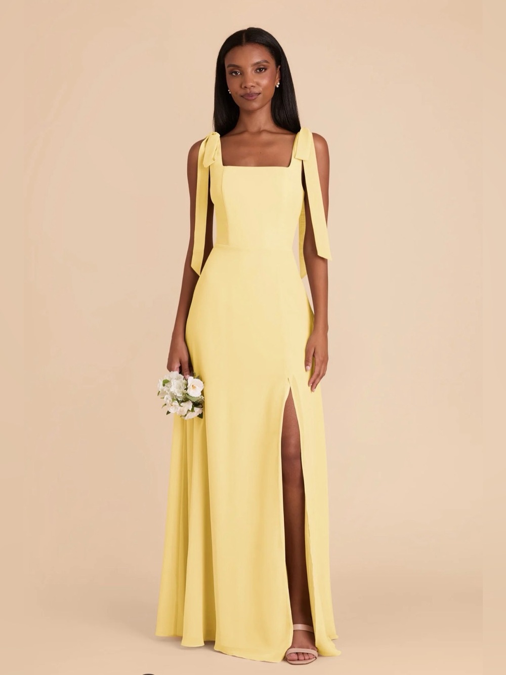 Birdy Grey Alex Chiffon Dress Lemon Sorbet Yellow Size M NWT